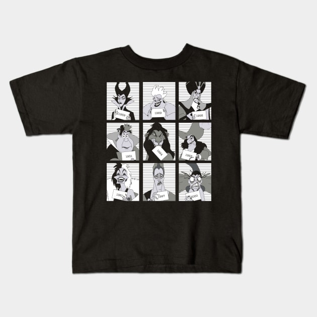 Villains Jail Kids T-Shirt by Edwoody